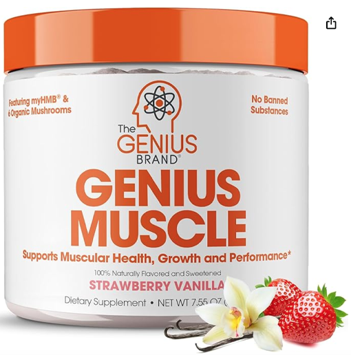 Genius Muscle Builder & Mass Gainer, Strawberry Vanilla